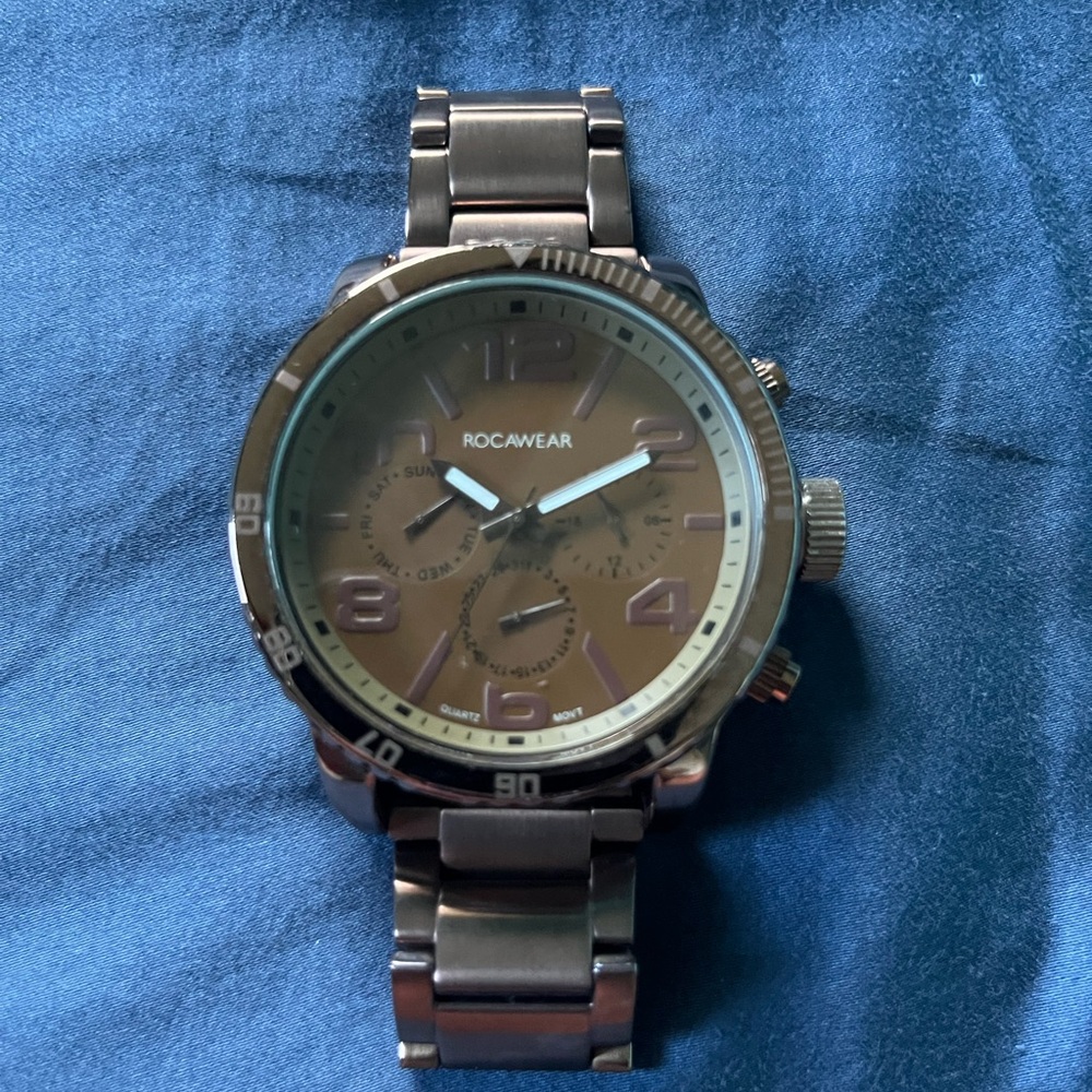 ROCAWEAR MEN’s WATCH- STYLISH BRONZE, Like New